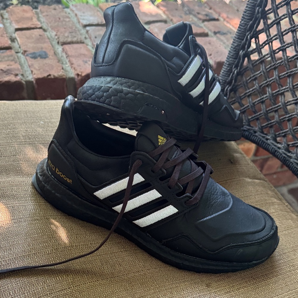 Adidas Black and White Boost Sneakers